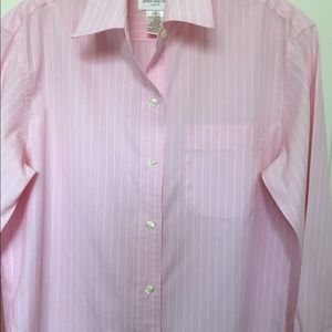 Jones NY Sport Shirt Pink and White Striped S-ML